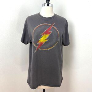 Adults The Flash Gray Graphic T Shirt Medium Cotton Short Sleeves DC Comics